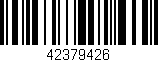 Código de barras (EAN, GTIN, SKU, ISBN): '42379426'