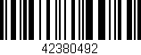 Código de barras (EAN, GTIN, SKU, ISBN): '42380492'