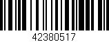 Código de barras (EAN, GTIN, SKU, ISBN): '42380517'