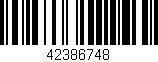 Código de barras (EAN, GTIN, SKU, ISBN): '42386748'
