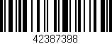 Código de barras (EAN, GTIN, SKU, ISBN): '42387398'
