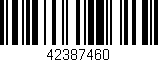 Código de barras (EAN, GTIN, SKU, ISBN): '42387460'