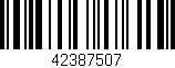 Código de barras (EAN, GTIN, SKU, ISBN): '42387507'