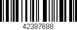 Código de barras (EAN, GTIN, SKU, ISBN): '42387688'