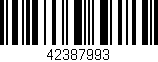 Código de barras (EAN, GTIN, SKU, ISBN): '42387993'
