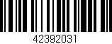 Código de barras (EAN, GTIN, SKU, ISBN): '42392031'