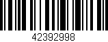 Código de barras (EAN, GTIN, SKU, ISBN): '42392998'
