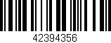 Código de barras (EAN, GTIN, SKU, ISBN): '42394356'