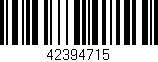 Código de barras (EAN, GTIN, SKU, ISBN): '42394715'
