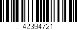 Código de barras (EAN, GTIN, SKU, ISBN): '42394721'