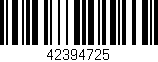 Código de barras (EAN, GTIN, SKU, ISBN): '42394725'