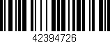 Código de barras (EAN, GTIN, SKU, ISBN): '42394726'