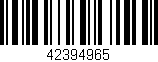 Código de barras (EAN, GTIN, SKU, ISBN): '42394965'