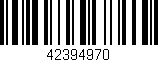 Código de barras (EAN, GTIN, SKU, ISBN): '42394970'