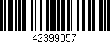 Código de barras (EAN, GTIN, SKU, ISBN): '42399057'