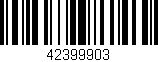 Código de barras (EAN, GTIN, SKU, ISBN): '42399903'