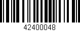Código de barras (EAN, GTIN, SKU, ISBN): '42400048'