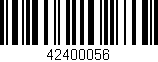 Código de barras (EAN, GTIN, SKU, ISBN): '42400056'