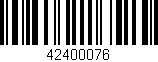Código de barras (EAN, GTIN, SKU, ISBN): '42400076'