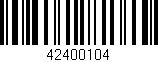 Código de barras (EAN, GTIN, SKU, ISBN): '42400104'