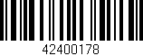 Código de barras (EAN, GTIN, SKU, ISBN): '42400178'