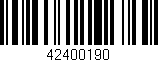 Código de barras (EAN, GTIN, SKU, ISBN): '42400190'