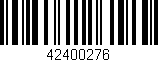 Código de barras (EAN, GTIN, SKU, ISBN): '42400276'