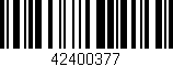 Código de barras (EAN, GTIN, SKU, ISBN): '42400377'