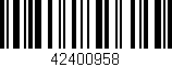 Código de barras (EAN, GTIN, SKU, ISBN): '42400958'