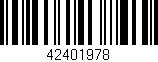 Código de barras (EAN, GTIN, SKU, ISBN): '42401978'