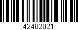 Código de barras (EAN, GTIN, SKU, ISBN): '42402021'