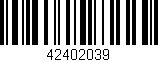 Código de barras (EAN, GTIN, SKU, ISBN): '42402039'