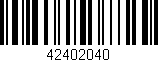 Código de barras (EAN, GTIN, SKU, ISBN): '42402040'