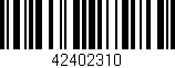 Código de barras (EAN, GTIN, SKU, ISBN): '42402310'