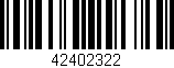 Código de barras (EAN, GTIN, SKU, ISBN): '42402322'