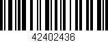 Código de barras (EAN, GTIN, SKU, ISBN): '42402436'