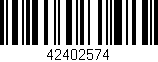 Código de barras (EAN, GTIN, SKU, ISBN): '42402574'