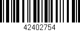 Código de barras (EAN, GTIN, SKU, ISBN): '42402754'