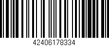 Código de barras (EAN, GTIN, SKU, ISBN): '42406178334'
