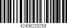 Código de barras (EAN, GTIN, SKU, ISBN): '42406229258'