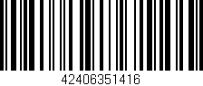 Código de barras (EAN, GTIN, SKU, ISBN): '42406351416'