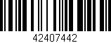 Código de barras (EAN, GTIN, SKU, ISBN): '42407442'