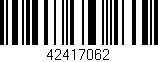 Código de barras (EAN, GTIN, SKU, ISBN): '42417062'