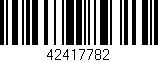 Código de barras (EAN, GTIN, SKU, ISBN): '42417782'
