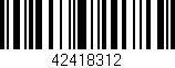Código de barras (EAN, GTIN, SKU, ISBN): '42418312'