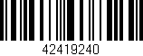 Código de barras (EAN, GTIN, SKU, ISBN): '42419240'