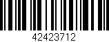 Código de barras (EAN, GTIN, SKU, ISBN): '42423712'