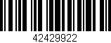Código de barras (EAN, GTIN, SKU, ISBN): '42429922'