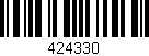 Código de barras (EAN, GTIN, SKU, ISBN): '424330'