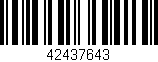Código de barras (EAN, GTIN, SKU, ISBN): '42437643'